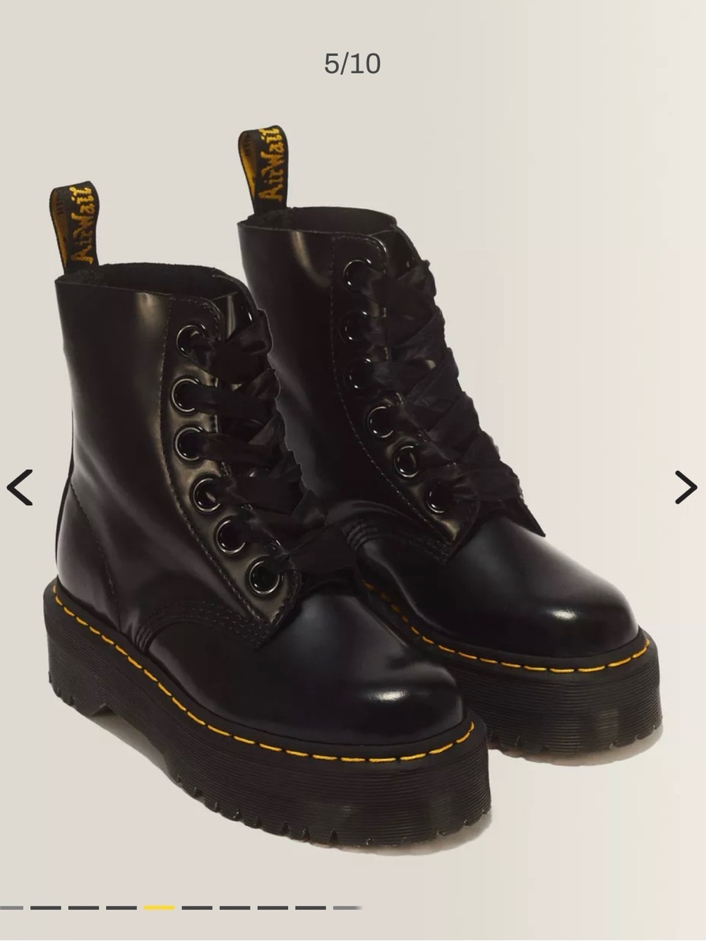 Dr Martens MOLLY Women's Leather Platform Boots